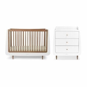 Snuzkot Skandi 2 Piece Nursery Furniture Set, The Natural Edit Walnut