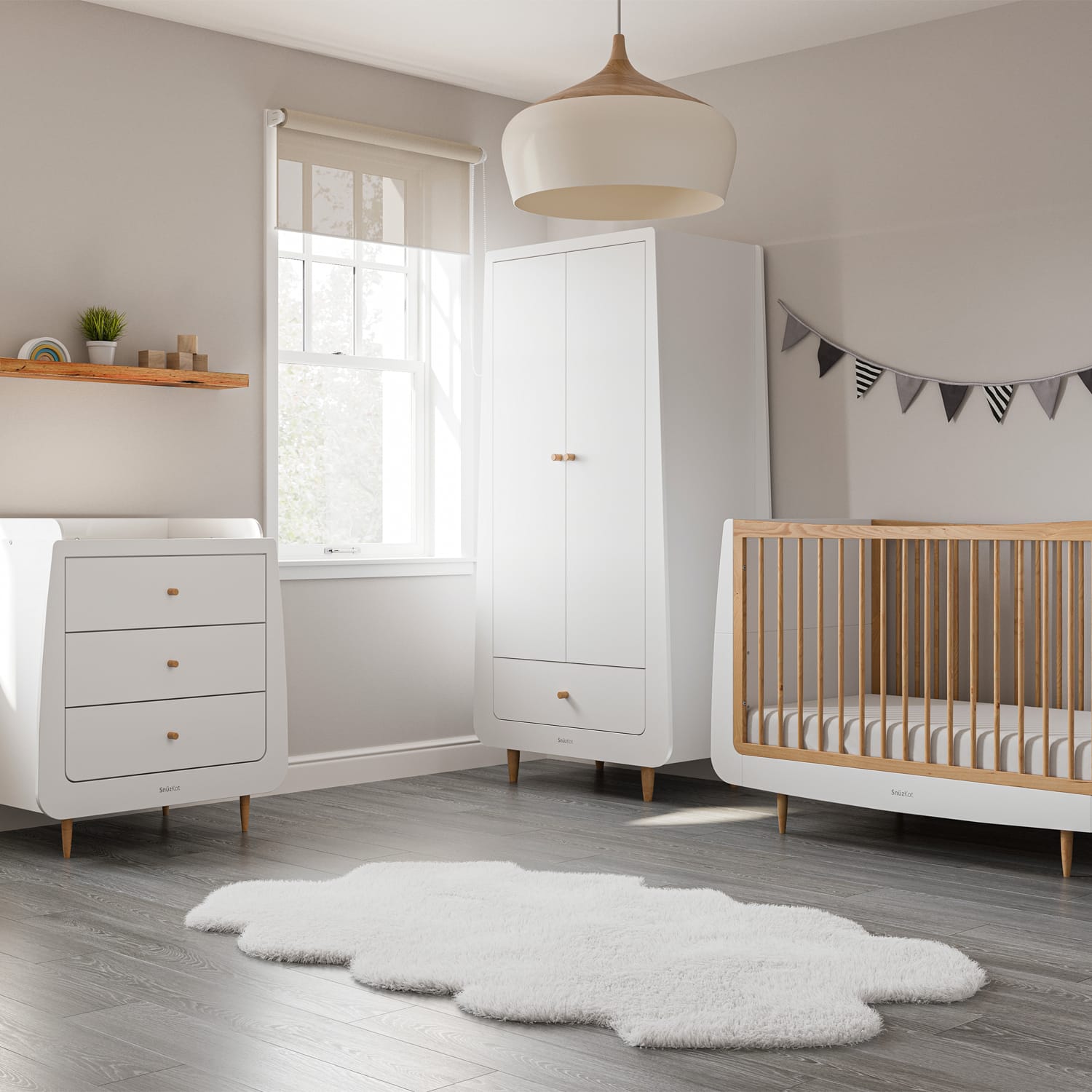 Snuzkot Skandi 3 Piece Nursery Set Natural (1)