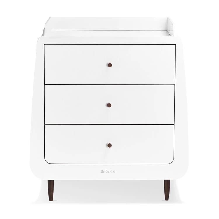 Snuzkot skandi changing unit white ebony