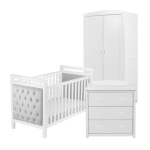 Velvet 3 Piece Room Set White
