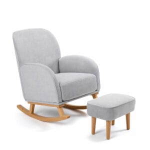 Babymore Freya Nursing Chair With Stool Grey