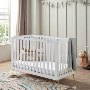 Babymore Kimi Cot Bed White 1