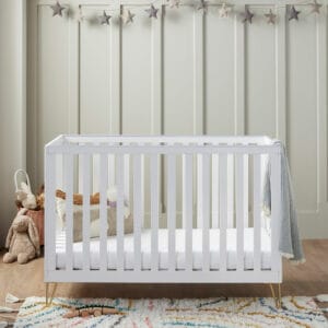 Babymore Kimi Cot Bed White 2