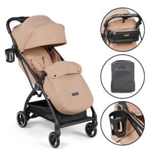 Ickle Bubba Aries Prime Auto Fold Pushchair Biscuit