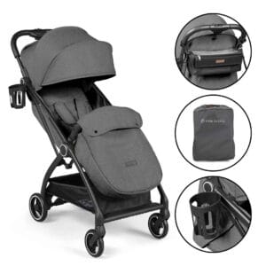 Ickle Bubba Aries Prime Auto Fold Pushchair Graphite Grey