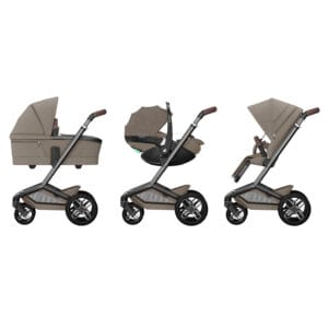 Maxi Cosi Fame Complete Travel System Truffle Twillic Black Wheels (21)