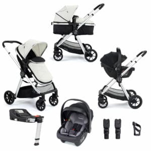 Mimi Travel System Coco I Size Car Seat With Isofix Base – Silver