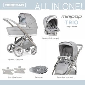 Bebecar Minipop Trio Silver Grey
