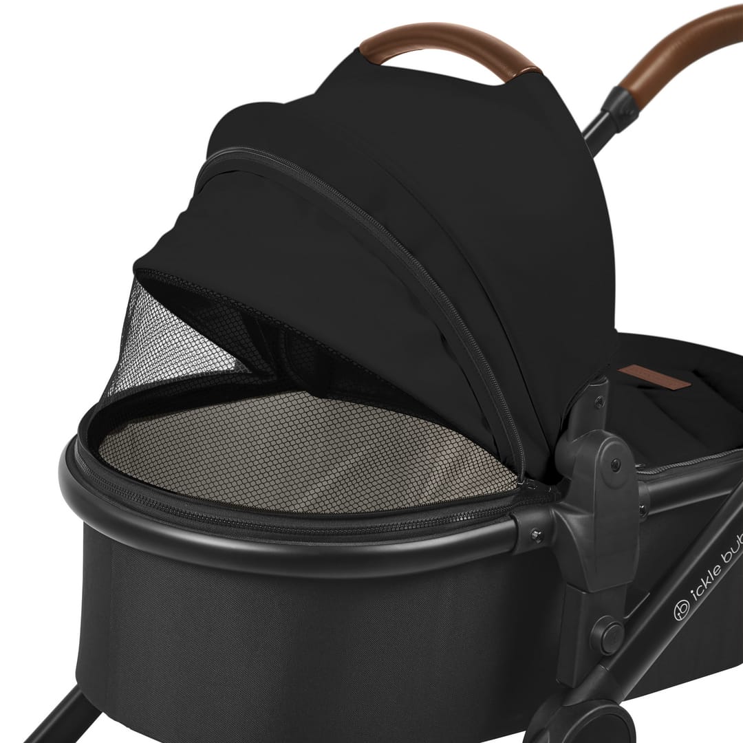 Ickle Bubba Virgo 2 In 1 Pushchair Twin Package Black Black Tan (12)