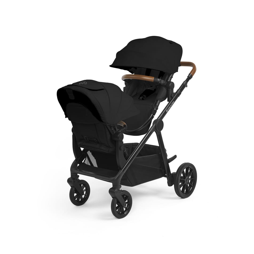 Ickle Bubba Virgo 2 In 1 Pushchair Twin Package Black Black Tan (3)
