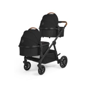 Ickle Bubba Virgo 2 In 1 Pushchair Twin Package Black Black Tan