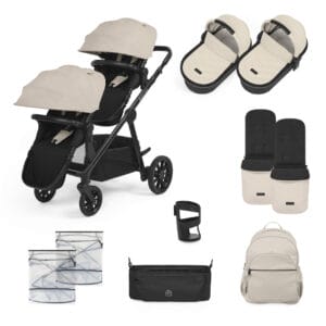 Ickle Bubba Virgo 2 In 1 Pushchair Twin Package Stone (15)