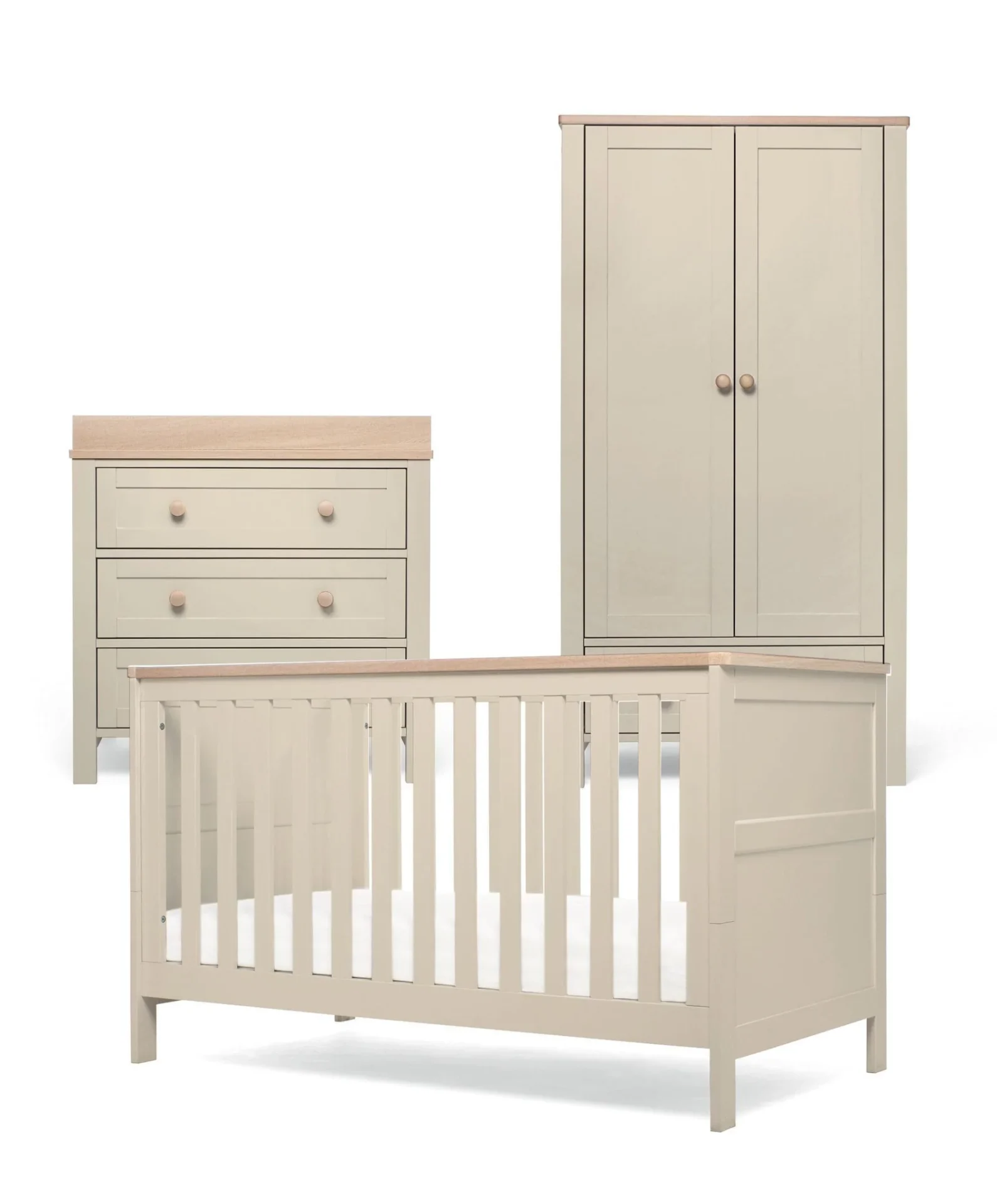 Mamas Papas Furniture Sets Wedmore 3 Piece Cotbed Set With Dresser Changer Wardrobe Pebble Grey 60712048558417 1024x1024@2x