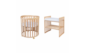 Waldin Oval Bed 7in1 With A Mattress Natural (5)