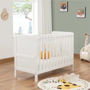 Babymore Caro Urban Mini Cot Bed White
