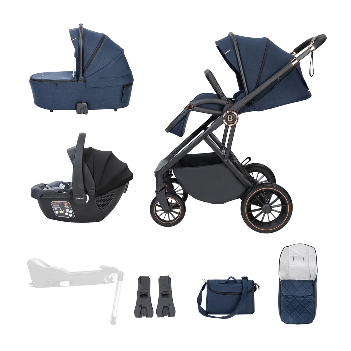 Babymore Chia Travel System Coco Midnight Blue (1)