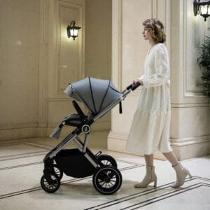 Chia Pram Pushchair Pearl Grey 5
