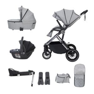Chia Travel System Coco With Base Pearl Grey 1