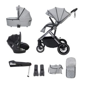 Chia Travel System Pecan With Base Pearl Grey 1