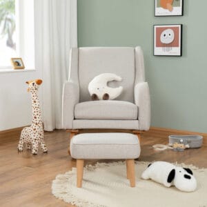 Ida Nursing Chair With Stool Cashmere 2