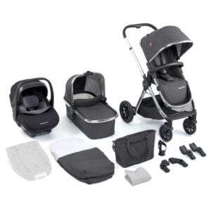 Memore V2 Travel System 12 Piece Pecan Car Seat Chrome 1