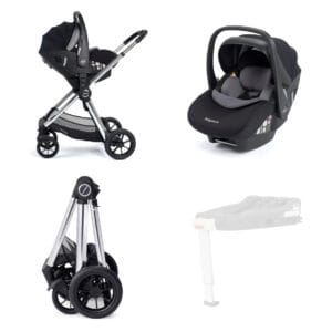 Memore V2 Travel System 12 Piece Pecan Car Seat Chrome 4