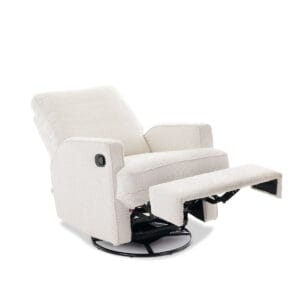 Obaby Madison Swivel Glider Recliner Chair Bouclé Style (1)
