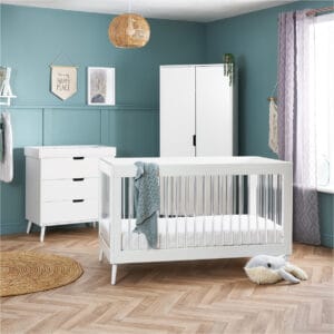 Obaby Maya 3 Piece Room Set White With Acrylic