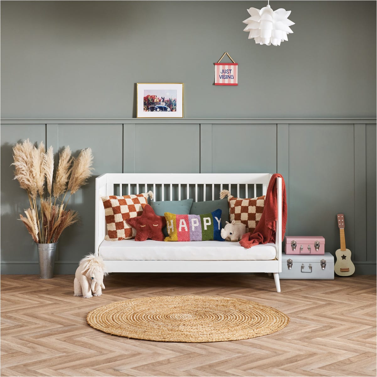 Obaby Maya Cot Bed Nordic White (13)