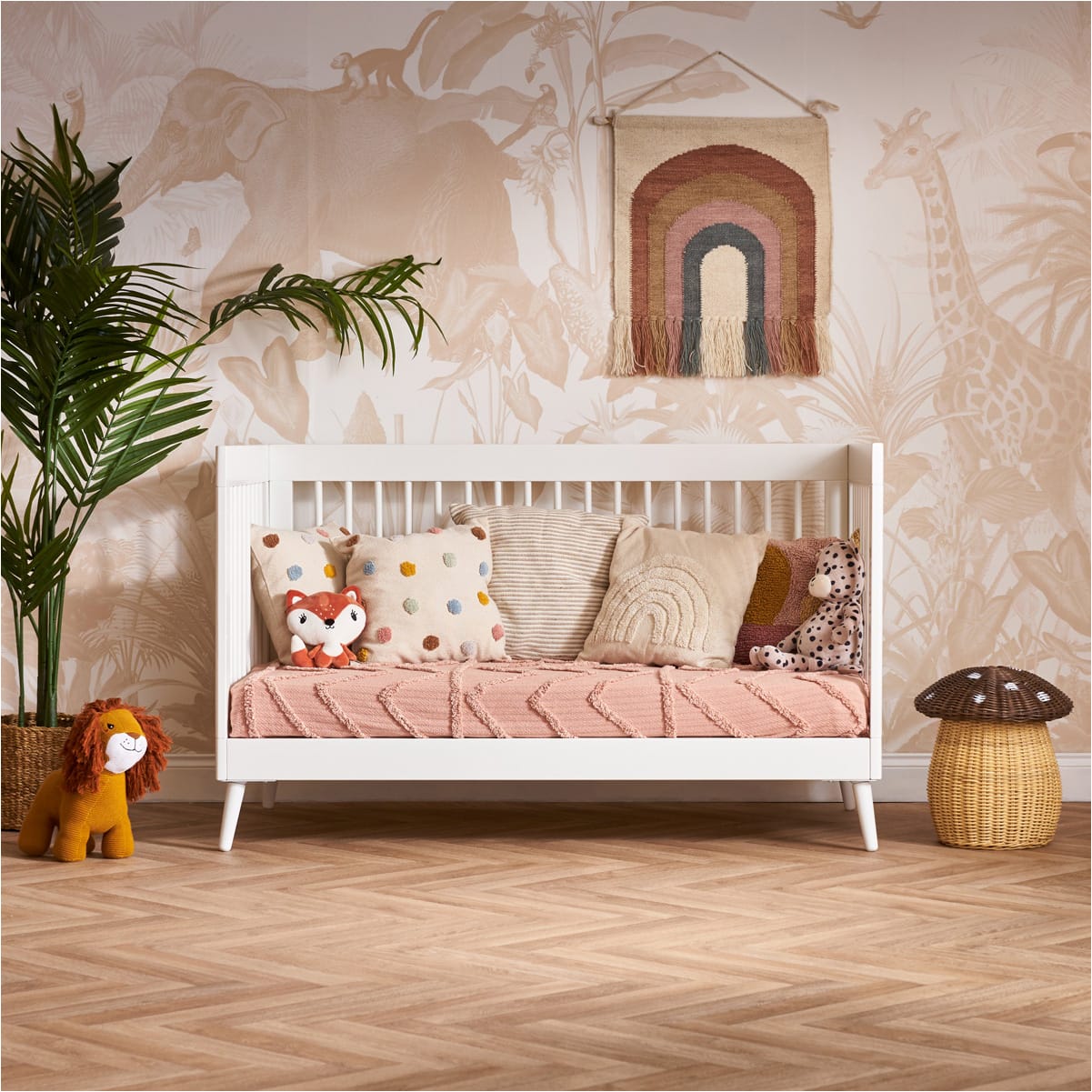 Obaby Maya Cot Bed Nordic White (2)