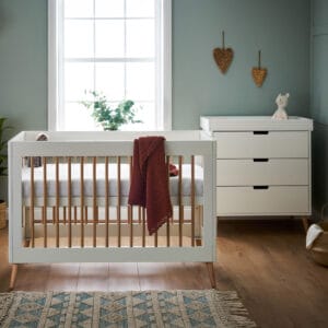 Obaby Maya Mini 2 Piece Room Set White With Natural