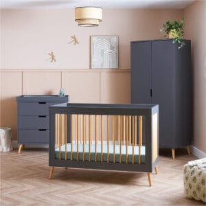Obaby Maya Mini 3 Piece Room Set Slate With Natural