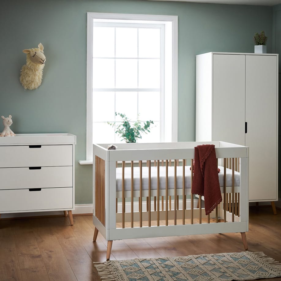 Obaby Maya Mini 3 Piece Room Set White With Natural