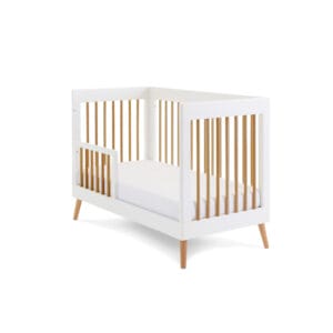 Obaby Maya Mini Cot Bed White With Natural (3)