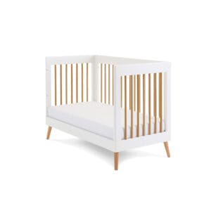 Obaby Maya Mini Cot Bed White With Natural (6)