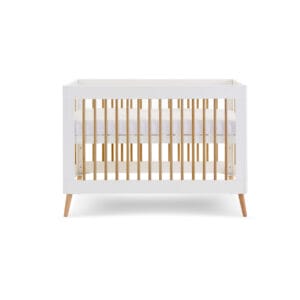 Obaby Maya Mini Cot Bed White With Natural (7)