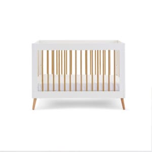 Obaby Maya Mini Cot Bed White With Natural (9)