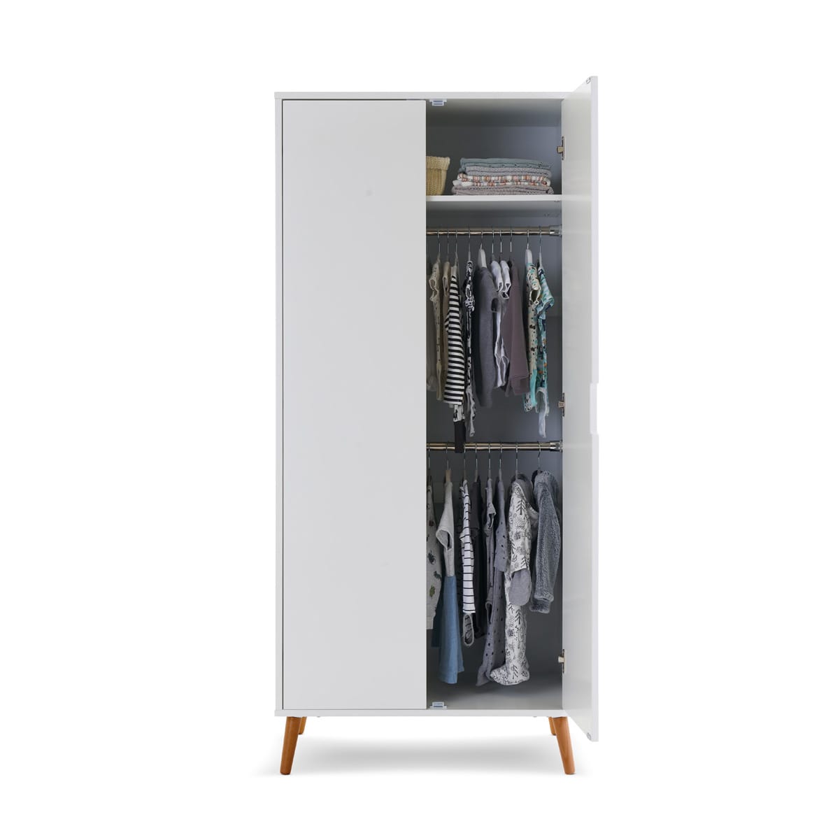 Obaby Maya Wardrobe White With Natural (6)