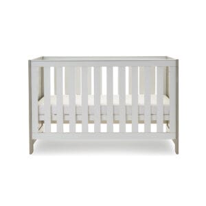 Obaby Nika Cot Bed Grey Wash And White (3)