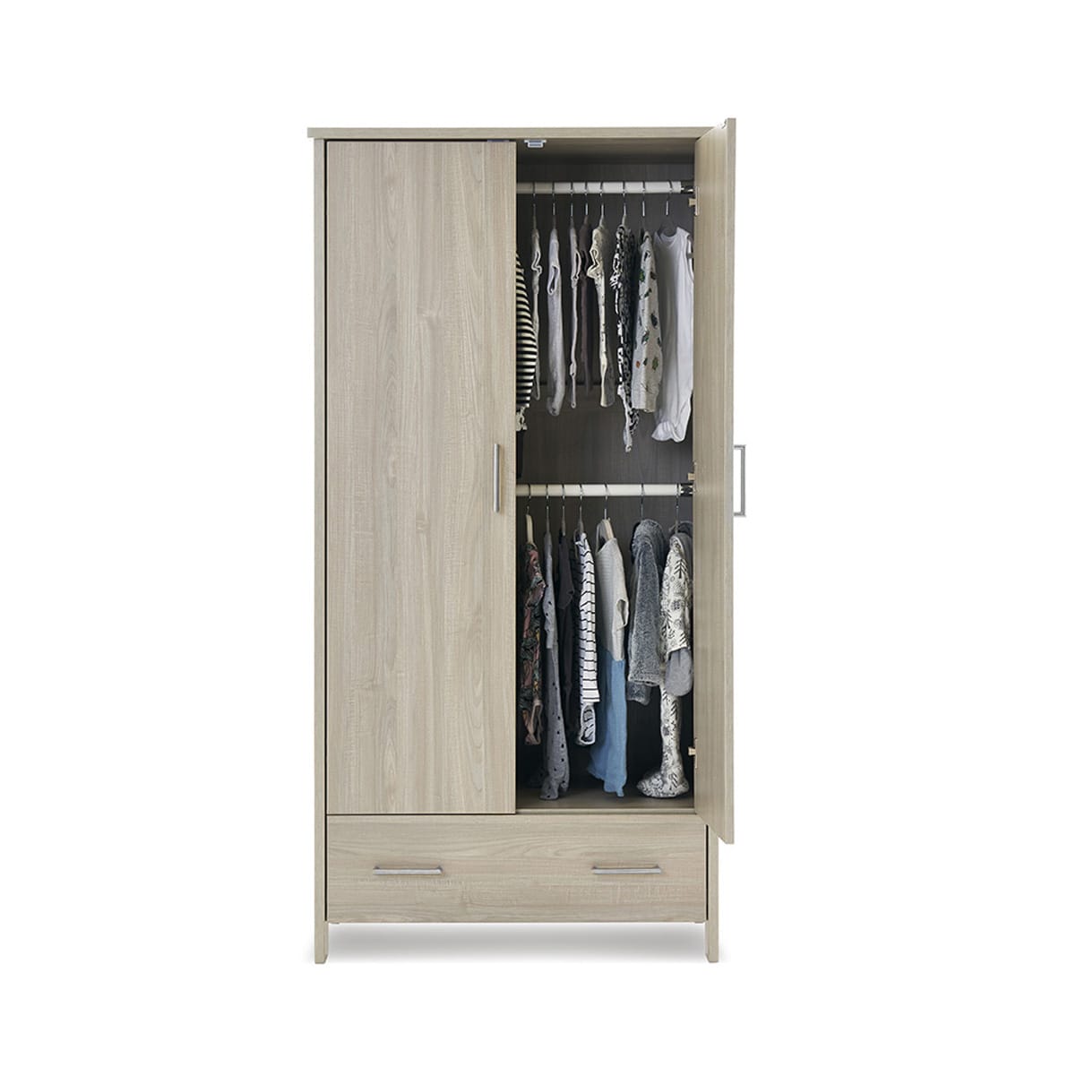 Obaby Nika Double Wardrobe Grey Wash (1)