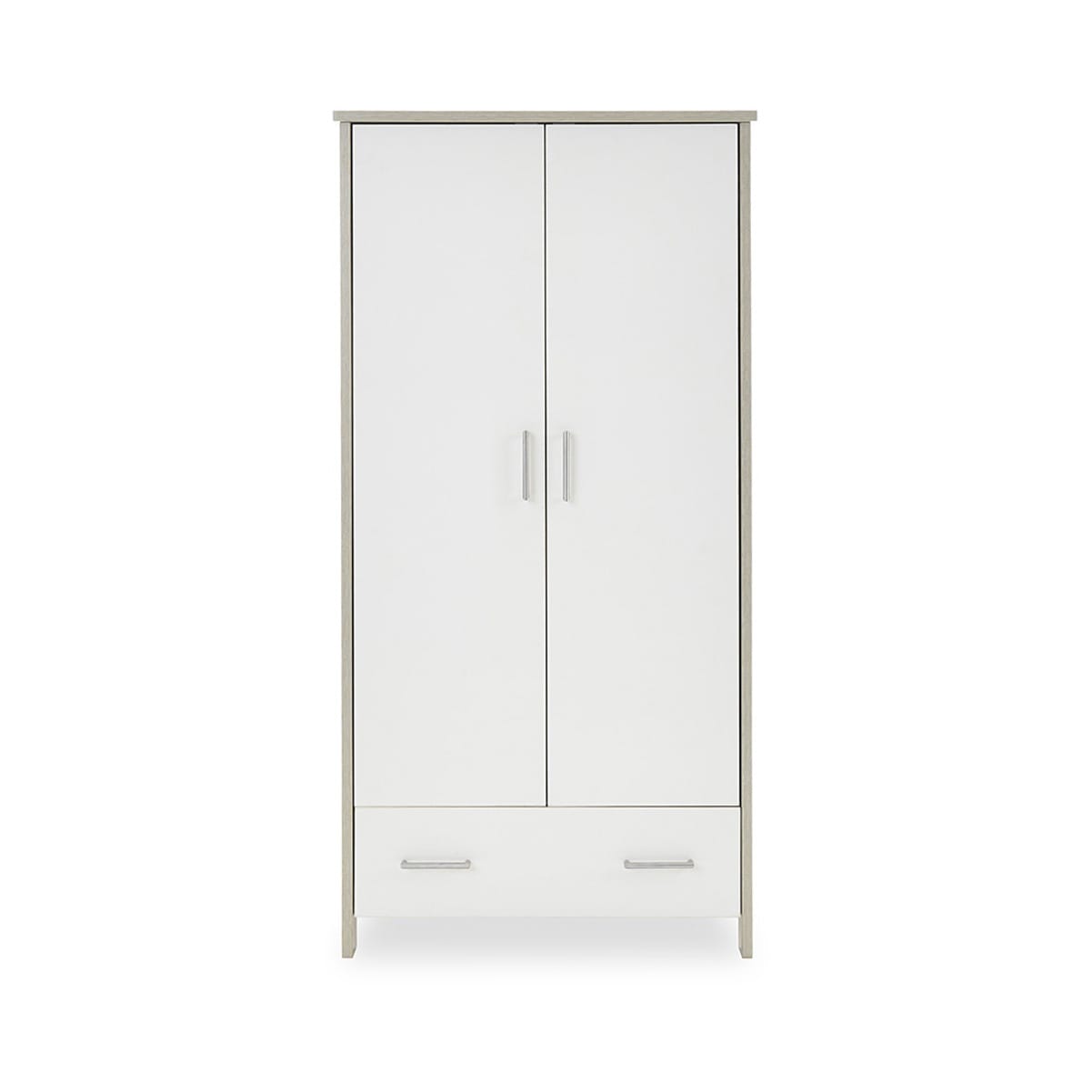 Obaby Nika Double Wardrobe Grey Wash And White (2)