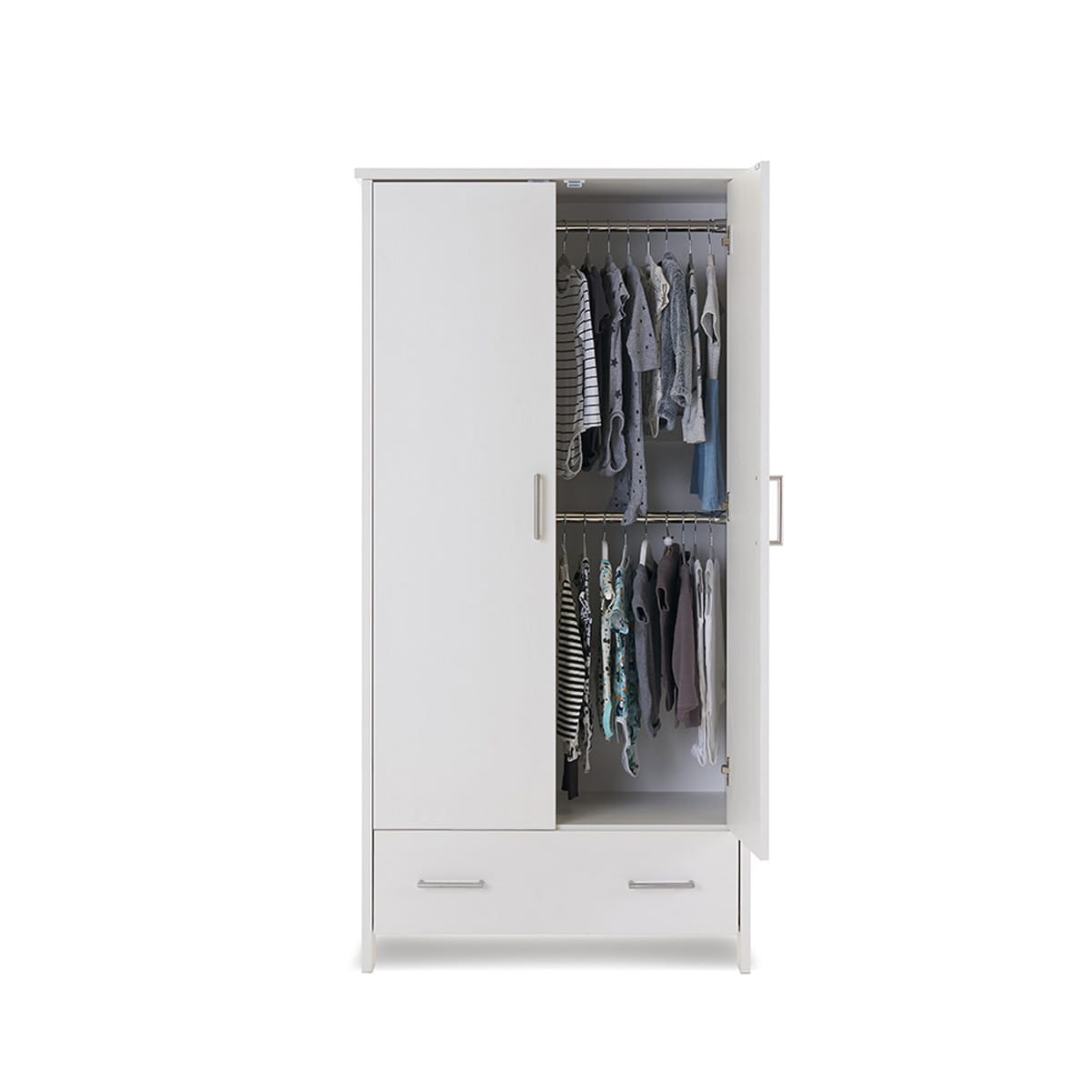 Obaby Nika Double Wardrobe White Wash (3)