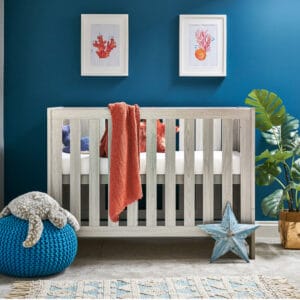 Obaby Nika Mini Cot Bed Grey Wash