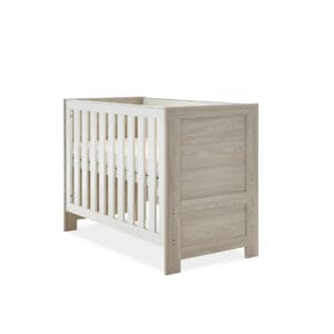 Obaby Nika Mini Cot Bed Grey Wash And White (1)