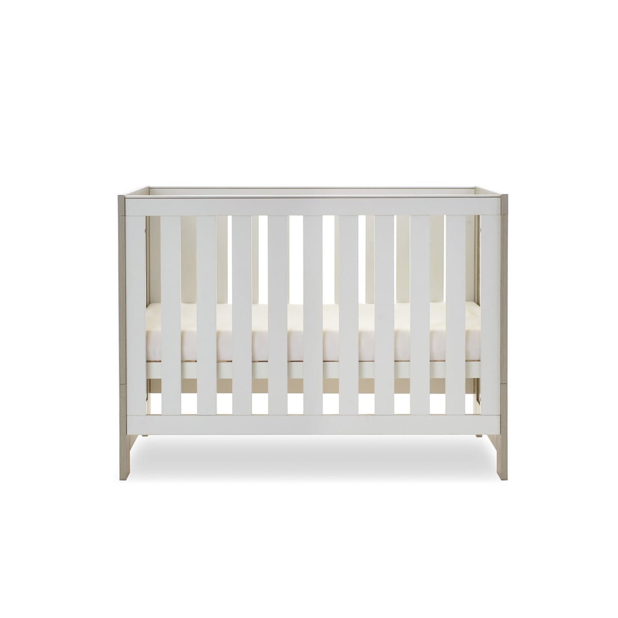 Obaby Nika Mini Cot Bed Grey Wash And White (2)