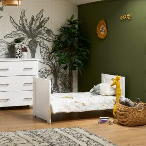 Obaby Nika Mini Cot Bed White Wash (7)