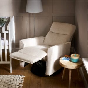 Obaby Savannah Swivel Glider Recliner Chair Oatmeal