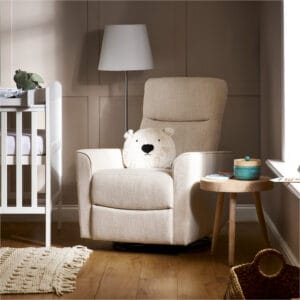 Obaby Savannah Swivel Glider Recliner Chair Oatmeal (5)
