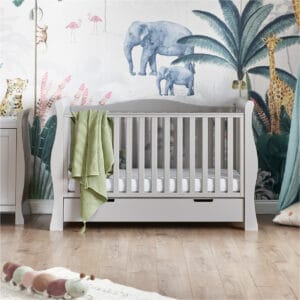 Obaby Stamford Luxe Cot Bed Warm Grey