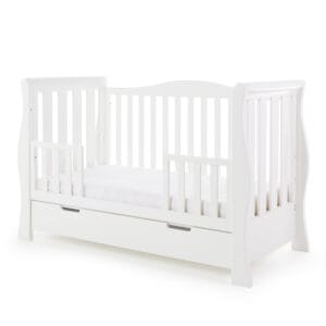 Obaby Stamford Luxe Cot Bed White (1)
